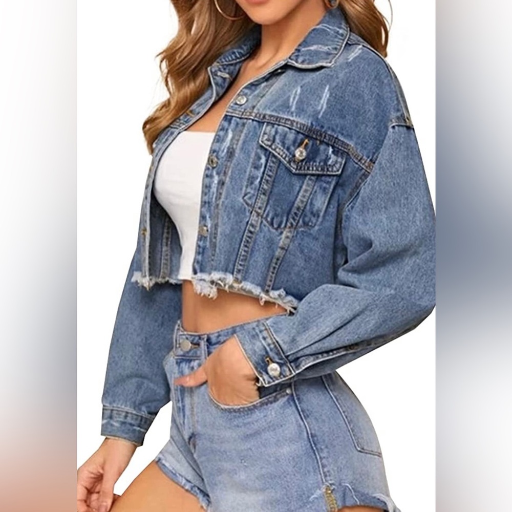 Cropped Denim Jacket